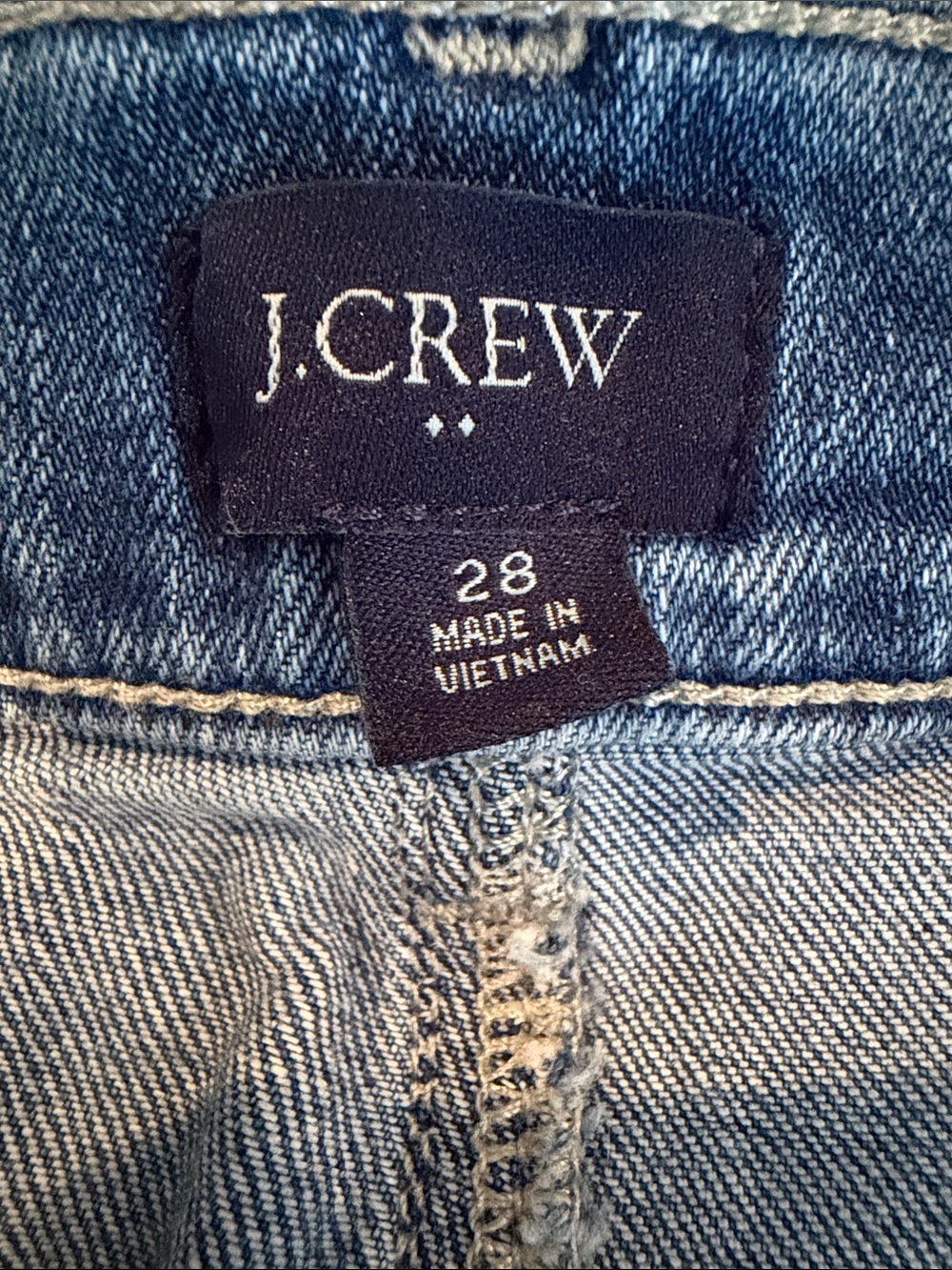 J. Crew Dark Blue High-Rise Denim Shorts - Picture 3 of 3